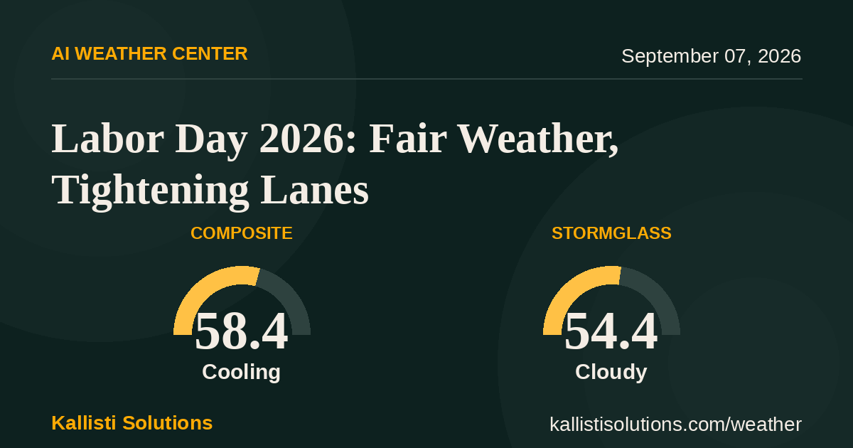 Kallisti Solutions AI Weather Center 07-09-2026